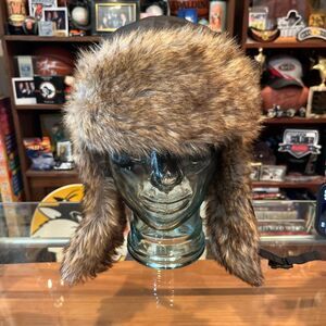 Vintage 2000s Jesse Pinkman Thick Fur Lined Black Trapper Hat